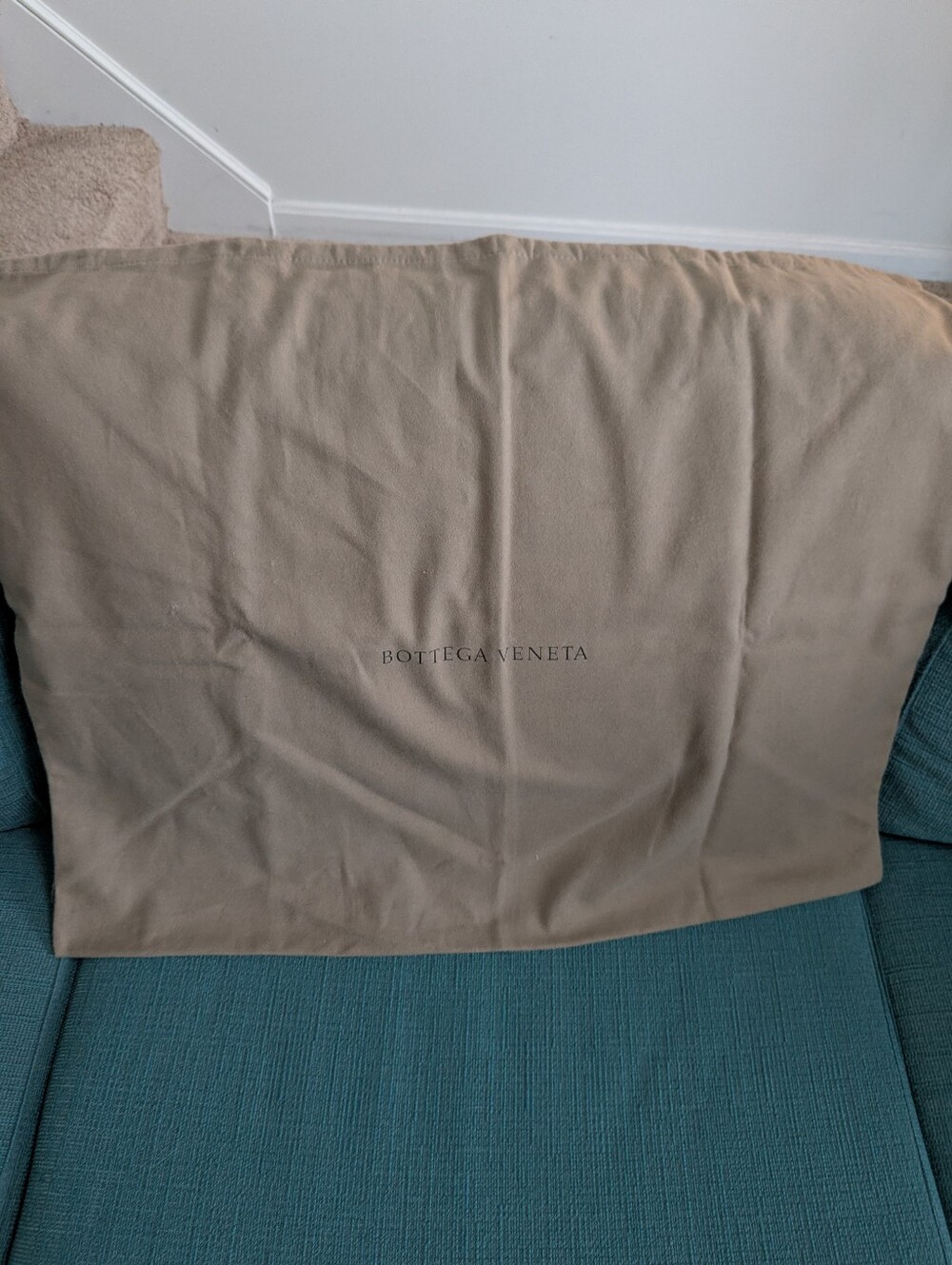 Authentic Bottega Veneta Large Flannel Dust Bag – Beige Designer Storage Pouch
